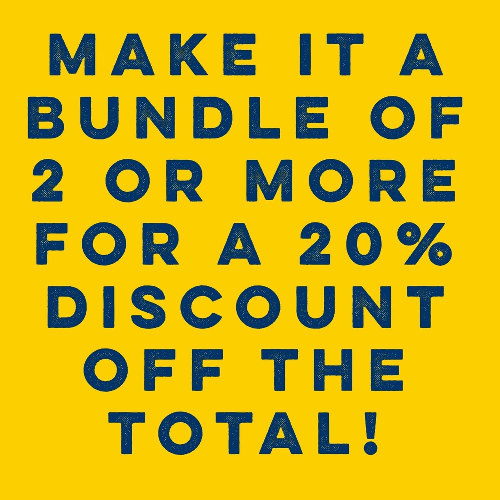 MAKE IT A BUNDLE FOR A DISCOUNTED PRICE!!!